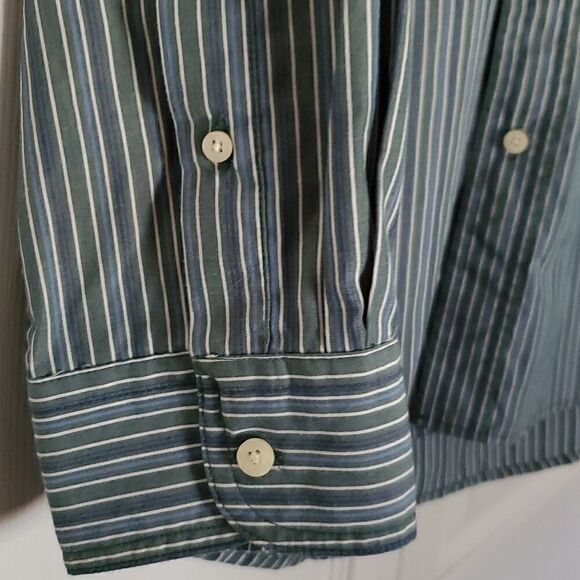 Chaps Men's Striped Button Down Shirt Size Large - Picture 4 of 9